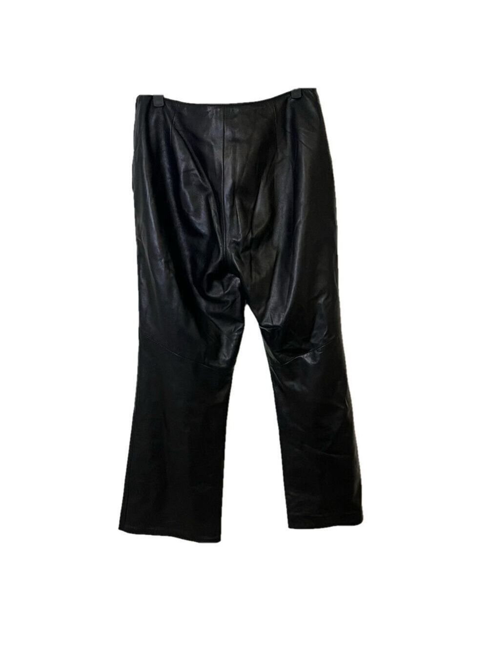 Vintage Danier Leather Pants Minimalist Flat Front High Rise Made in Canada, 10 - Picture 7 of 10